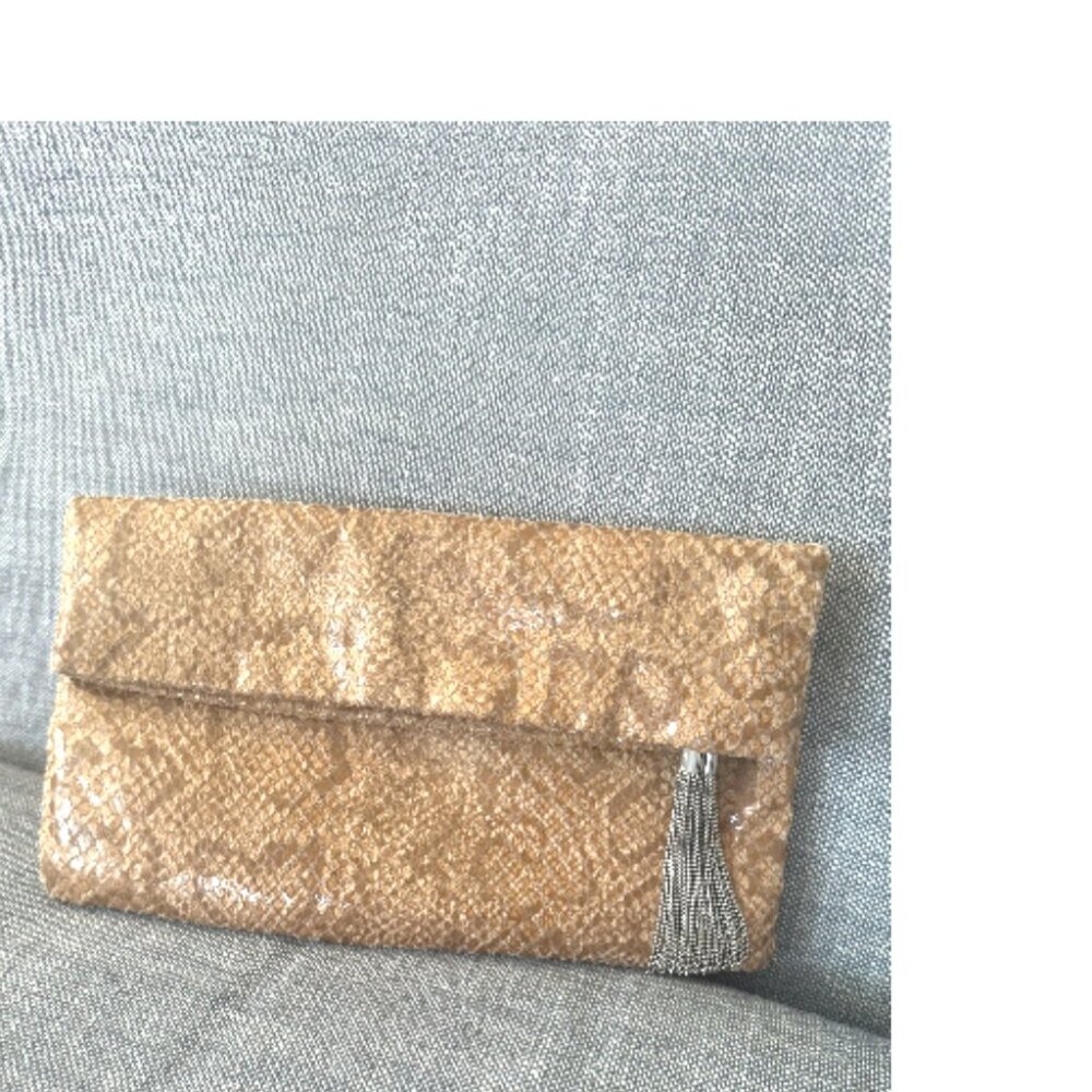 Banana Republic Clutch Women's Faux Snake Skin Printed Purse